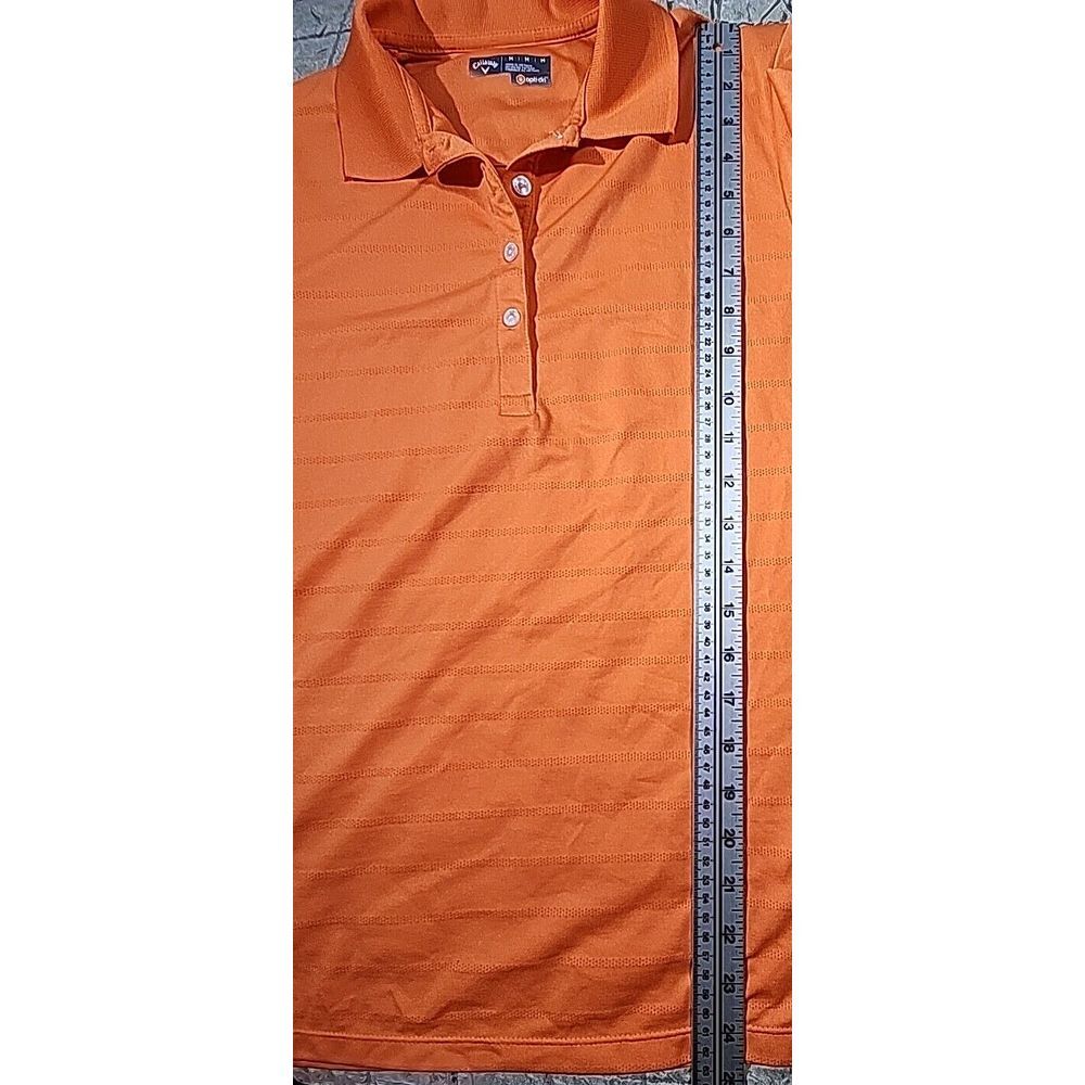 Callaway Convergys Polo Golf Shirt Womens Medium‎ Orange Casual Logo - Picture 4 of 10